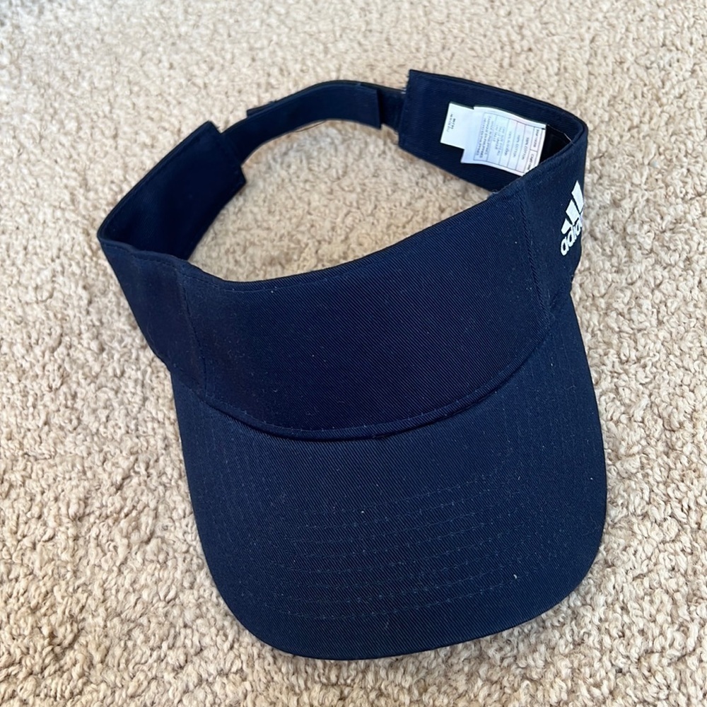 Adidas mens navy OS lite visor hat.